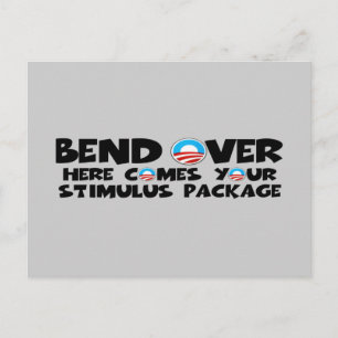 Anti Obama stimulus paket Vykort
