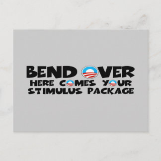 Anti Obama stimulus paket Vykort