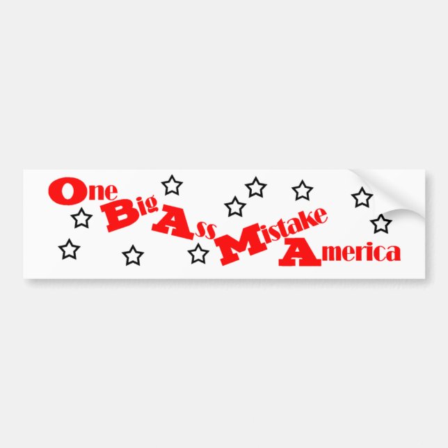 Anti Obama-stötfångare Bildekal (Framsidan)