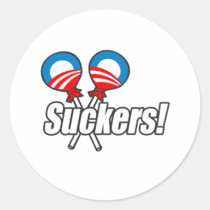 Anti-Obama Suckers Runt Klistermärke