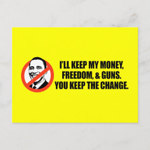 Anti-Obama T-shirt - Du behållor förändringen Vykort