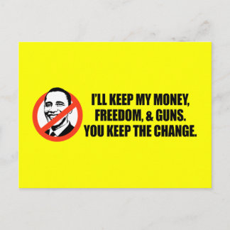 Anti-Obama T-shirt - Du behållor förändringen Vykort