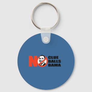 Anti-Obama T-shirt - ingen aning. Ingen Bollar. No Nyckelring