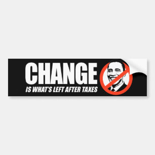 Anti-Obama T-tröja - ändring är vad lämnas över a Bildekal