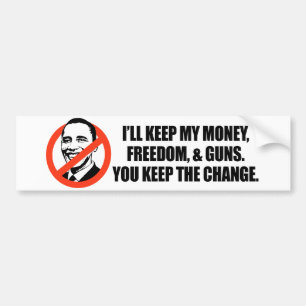 Anti-Obama T-tröja - du håller ändringen för att Bildekal
