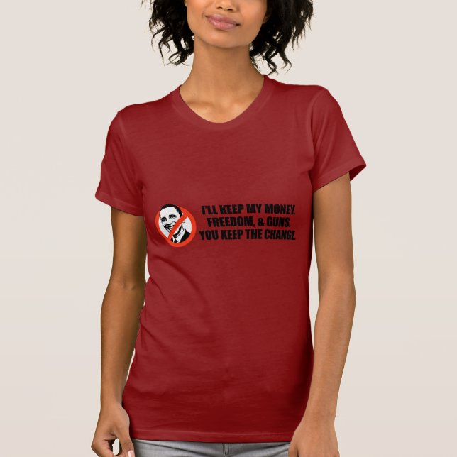 Anti-Obama T-tröja - du håller ändringen T-shirt (Framsida)
