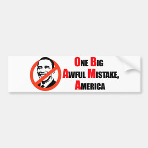 Anti-Obama T-tröja - en stor hemskt misake Amerik Bildekal