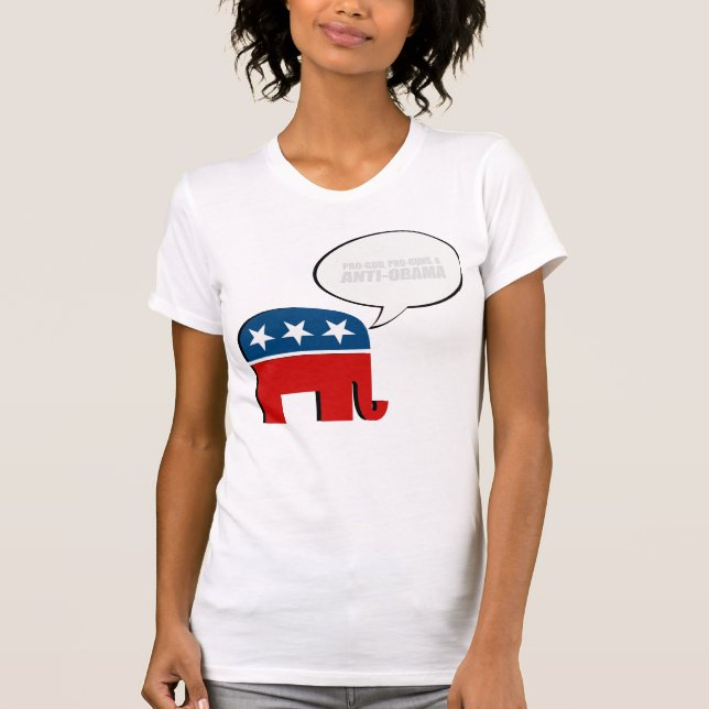 Anti-Obama - T-tröja för PRO-GOD PRO-GUNS Tee Shirt (Framsida)