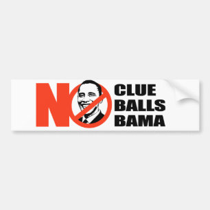 Anti-Obama T-tröja - ingen ledtråd Nobama Bildekal