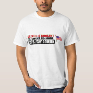 anti obama: Tystnad är Consent. Tee Shirt