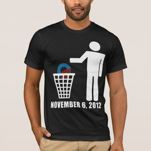 Anti Obama - val 2012 Tee Shirt (Framsida)