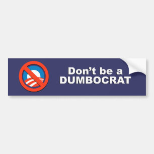 Anti-Obama - var inte en dumbocrat Bildekal