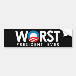 Anti-Obama - värst för president vit någonsin Bildekal