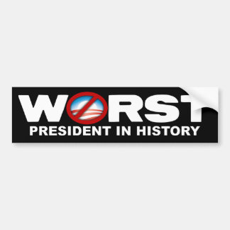 Anti Obama - värst president i historia Bildekal