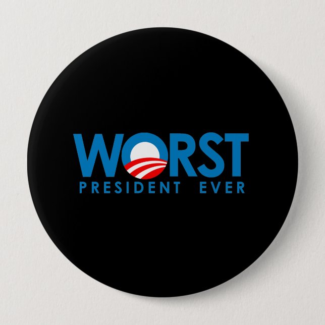 Anti-Obama - värst president någonsin Knapp (Framsida)