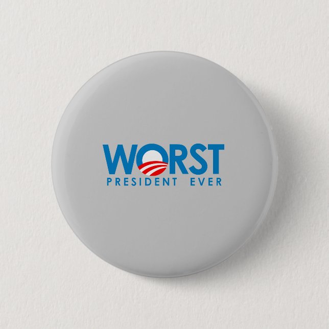 Anti-Obama - värst president någonsin Knapp (Framsida)