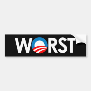 Anti-Obama - värst vit Bildekal