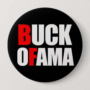 Anti-Obama - vit för BOCK OFAMA 2 Knapp