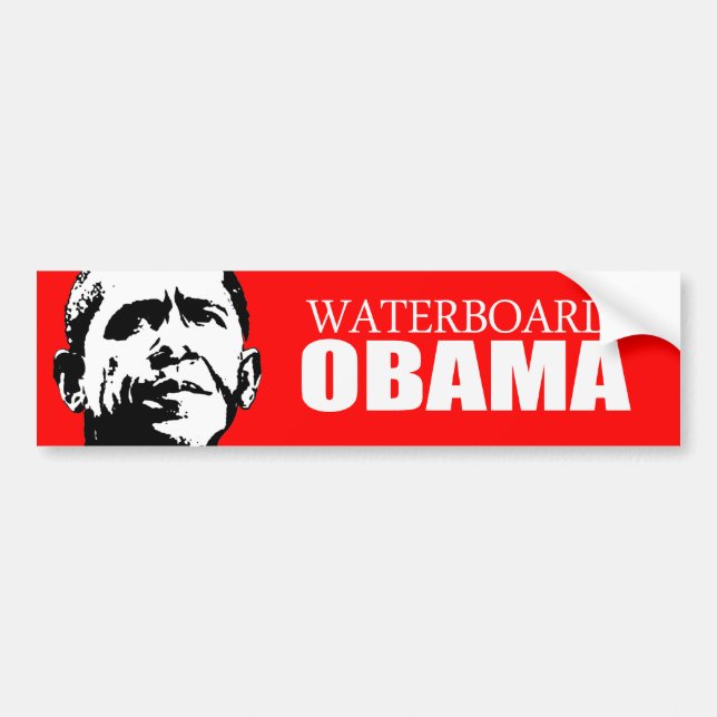 Anti-Obama - Waterboard Obama Bildekal (Framsidan)