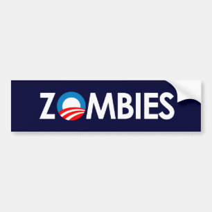 Anti-Obama - Zombies vita Bildekal