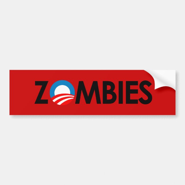 Anti-Obama - Zombiessvart Bildekal (Framsidan)