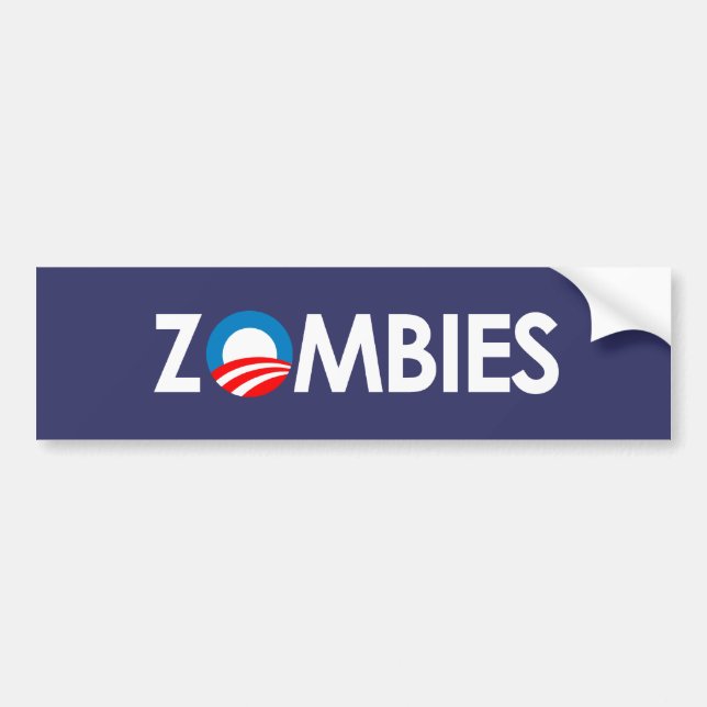 Anti-Obama - Zombiesvit Bildekal (Framsidan)