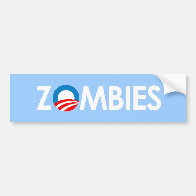 Anti-Obama - Zombiesvit Bildekal (Framsidan)