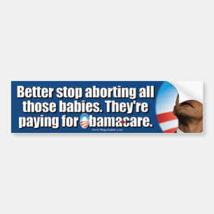 Anti ObamaCare: Förbättra stoppaborter Bildekal