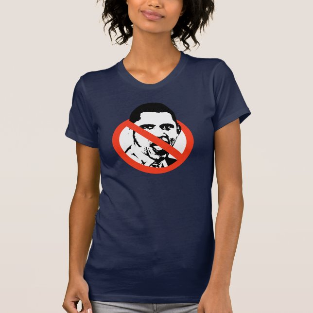 ANTI--OBAMAKVINNA T-TRÖJA TEE SHIRT (Framsida)