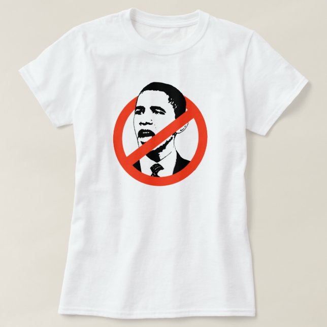 ANTI--OBAMAKVINNA T-TRÖJA TEE SHIRT (Design framsida)
