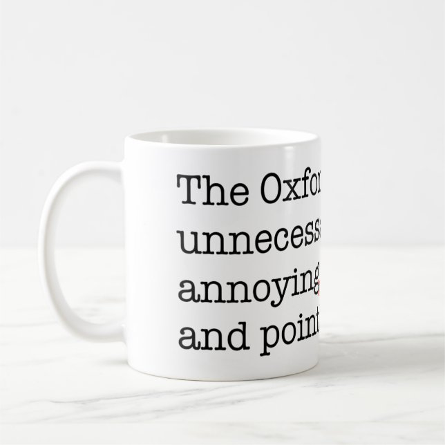 Anti-Oxford komma Kaffemugg (Vänster)