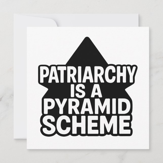 Anti-Patriarchy Pyramid Scheme in Black and White Kort (Framsida)