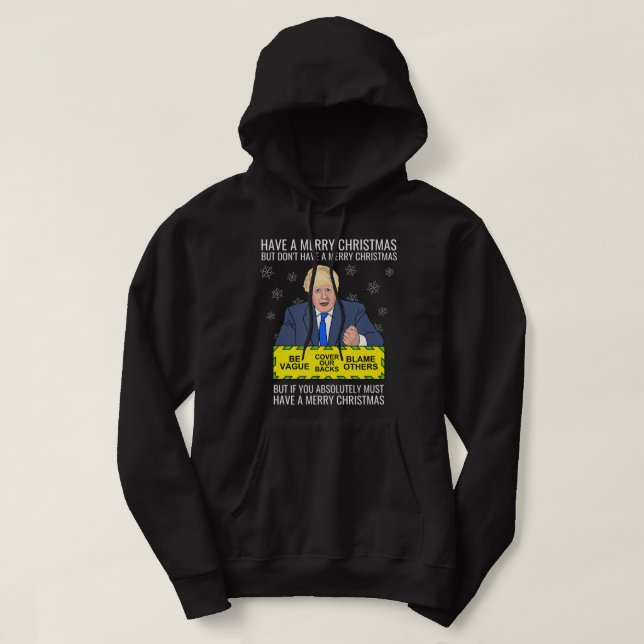 Anti Pm Johnson Konservativ Tory POLIS Boris Hoodie (Design framsida)