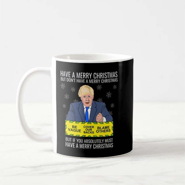 Anti Pm Johnson Konservativ Tory POLIS Boris  Kaffemugg (Vänster)