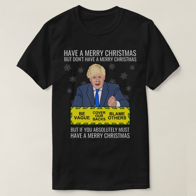 Anti Pm Johnson Konservativ Tory POLIS Boris  T Shirt (Design framsida)