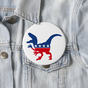 Anti-Politik Patriotic T-Rex Knapp