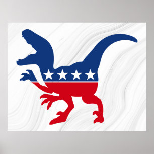 Anti-Politik Patriotic T-Rex Poster