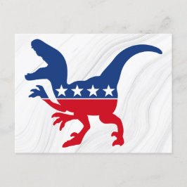 Anti-Politik Patriotic T-Rex Vykort