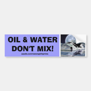ANTI-POLLUTION BREACHING ORCA Bumper Sticker Bildekal