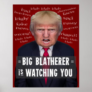 Anti President Donald Trump 1984 Politisk parodi Poster
