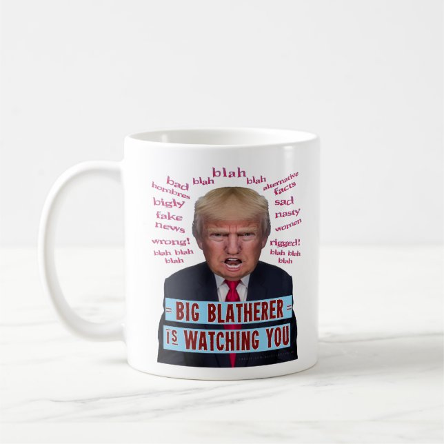 Anti president Donald Trump 1984 politiska parodi Kaffemugg (Vänster)