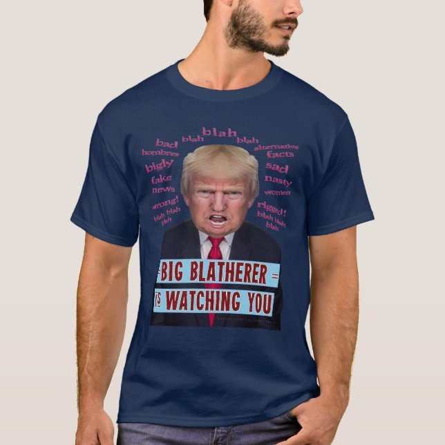 Anti president Donald Trump 1984 politiska parodi T-shirt (Framsida)