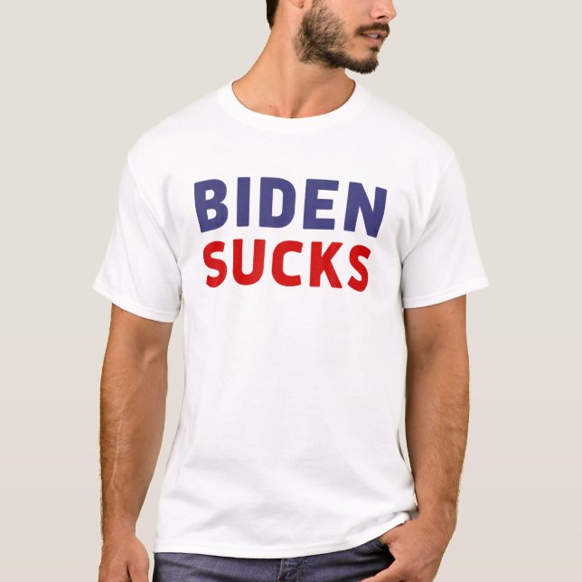 Anti President Joe Biden Idiot Funny Politisk T Shirt (Framsida)