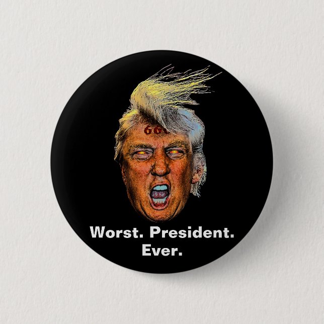 Anti President Trump - Sämsta presidenten någonsin Knapp (Framsida)