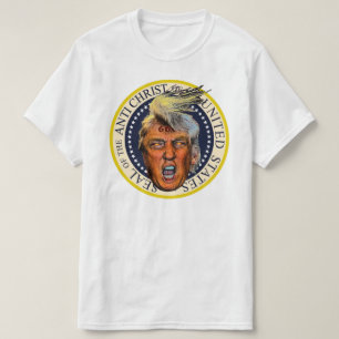 Anti President Trump Sigill för Antikrist T Shirt
