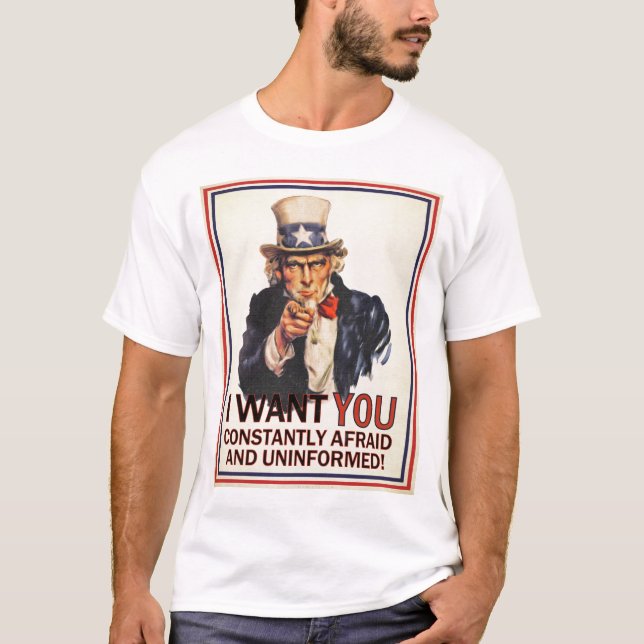 Anti-Propaganda för Uncle Sam skjorta Tee (Framsida)