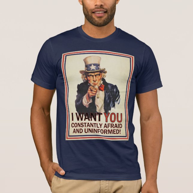 Anti-Propaganda för Uncle Sam skjorta Tee Shirt (Framsida)