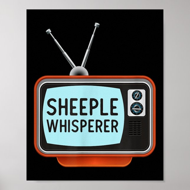 Anti Propaganda Mainstream Media T Shirt - Får Poster (Framsidan)