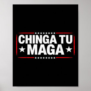 Anti- protestkläder Chinga Tu-utsaga Poster