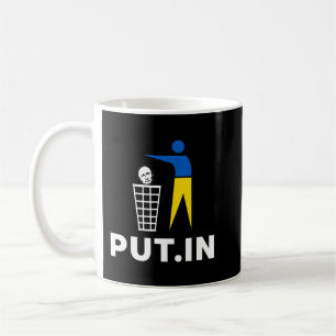 Anti-Putin Put.in Support Ukraina.png Kaffemugg